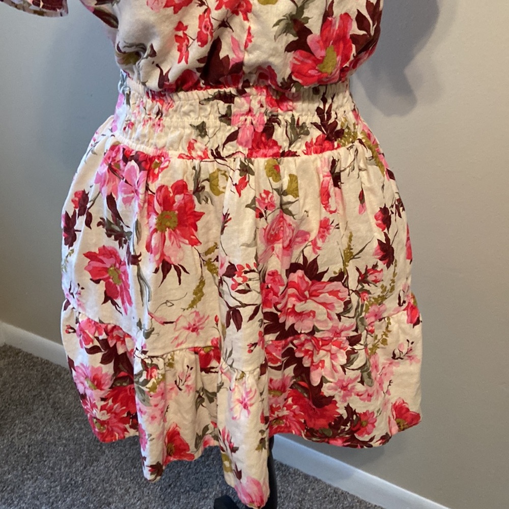Abercrombie & Fitch Smocked Waist Tiered Mini Dress - Picture 5 of 6